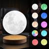 Rotating 6-Inch Multi-Color Magnetic Levitation Moon Lamp with High Brightness and Seven Colors