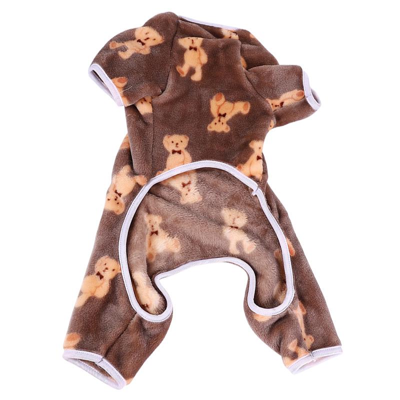 

Плюшевый комбинезон для собак, зимняя одежда для собак для маленьких и средних собак, теплая одежда для щенков, пуловер для чихуахуа, пуделя, товары для домашних животных S белый