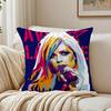 Music PopPunk AAvril LLavigne Cushion Cover Pillowcase Antidustmite Living Room Sofa Decor Cushion Room
