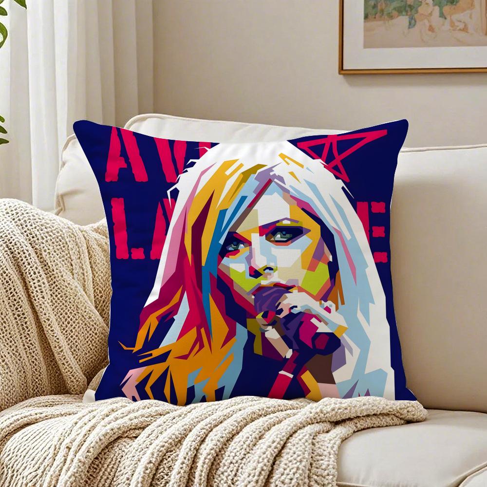 Music PopPunk AAvril LLavigne Cushion Cover Pillowcase Antidustmite Living Room Sofa Decor Cushion Room