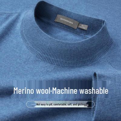 Herrenpullover aus maschinenwaschbarer Merinowollmischung