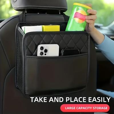 Car Seat Back Hanging Storage Bag, Backseat Garbage Bag, Storage Box, Multi-Functional Organizer