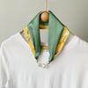 Women's Magnetic Buckle Silk Scarf - Fashionable Neck Protection for Spring, Summer, and Autumn
