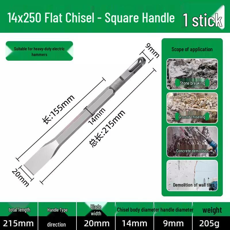 Heavy-Duty Electric Hammer Chisel Set