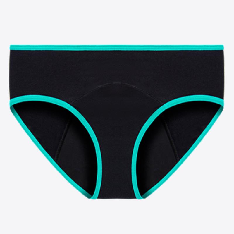 Low-Waist, High-Absorbency Colored Edge Menstrual Underwear for Women