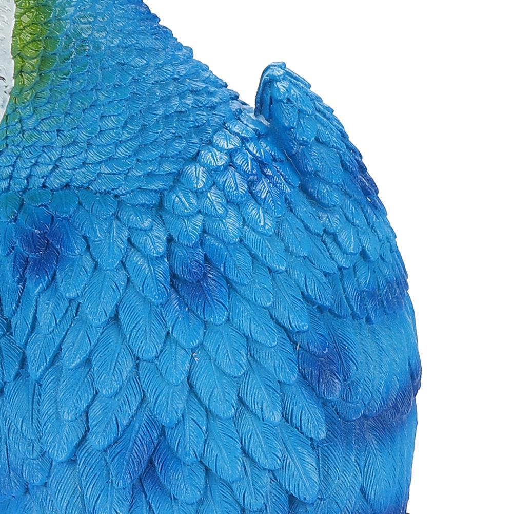 Harz Lebensechtes Vogel Ornament Figur Papagei Modell Spielzeug Gartenskulptur Wanddeko Blau Richtig?
