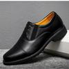 Men's Business Casual Leather Work Shoes – Black Soft-Sole Anti-Slip Breathable Comfortable Footwear