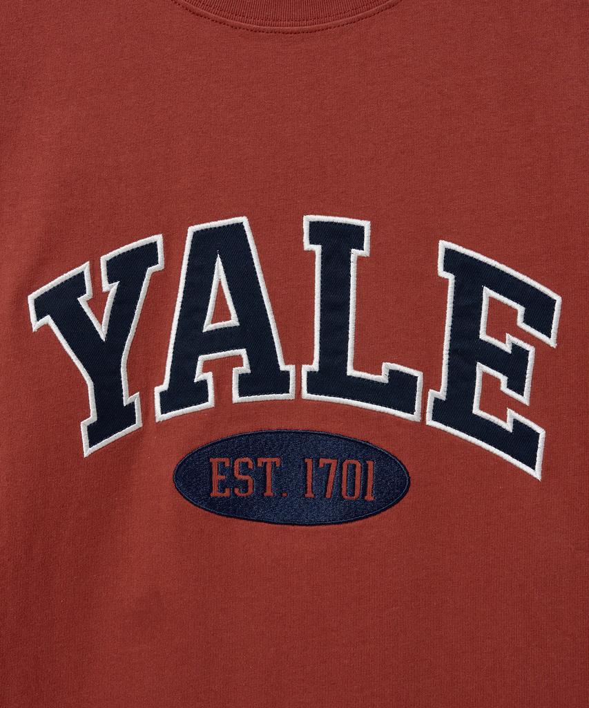 YALE Two-Tone Arch Short Sleeve T-Shirt_Coral