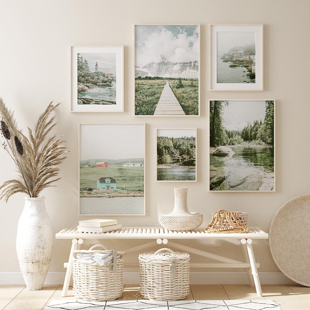 Kanada Natur Galerie Wandposter Reise Kunstdruck Kanadischer See Leinwandgemälde Nordisches Wohnzimmer Heimdekor Bilder