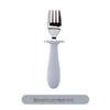 304 Stainless Steel Baby Feeding Set: Long-Handled Silicone Fork & Spoon