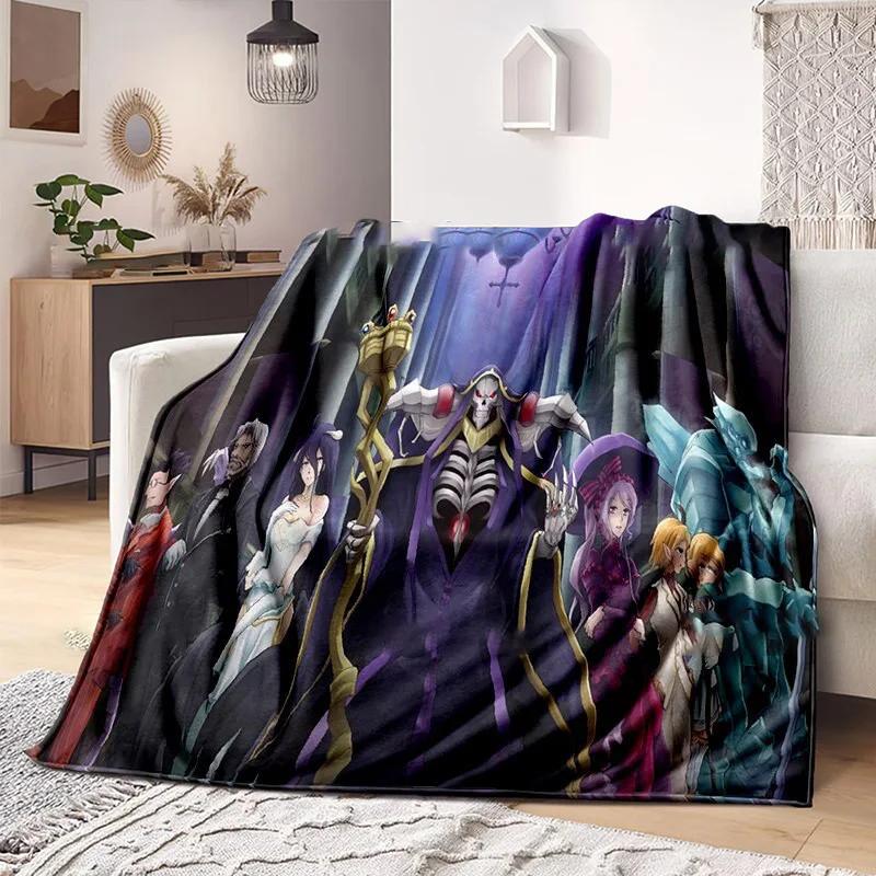 3D Print Anime Overlord Soft Plush Blanket, Flannel Blanket Throw Blanket for Living Room Bedroom Bed Sofa Picnic Cover