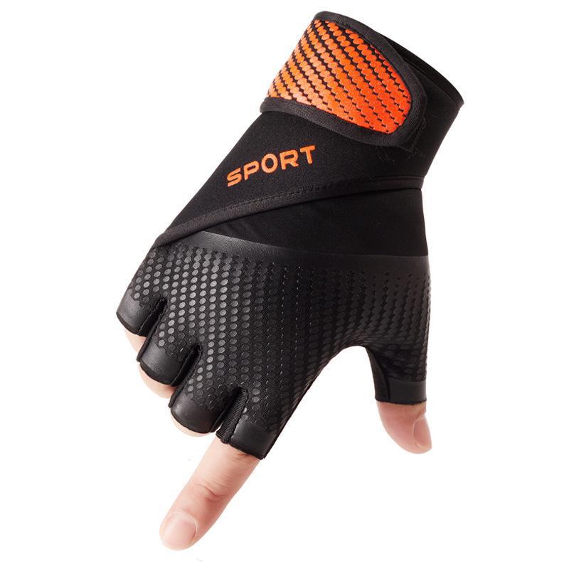 New fitness gloves outdoor sports half finger non-slip, sweat-proof and breathable wrist guards cycling equipment dumbbell protective gloves