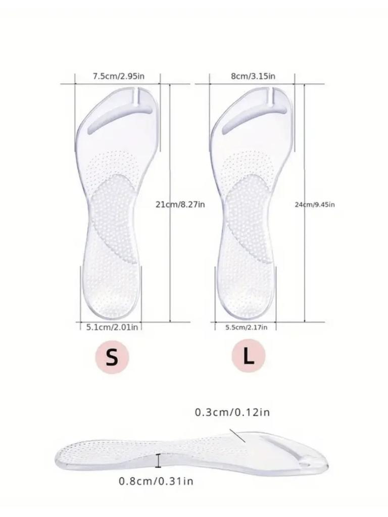Soft Gel Flip Flop Insoles Self Adhesive Non Slip Cushion Pads Comfort Protector For Summer Sandals Foot Care