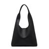 Leather Fleece Simple And Fashionable Shoulder Bucket Bag Commuter Summer Versatile Tote Bag Soft And Portable Student Armpit