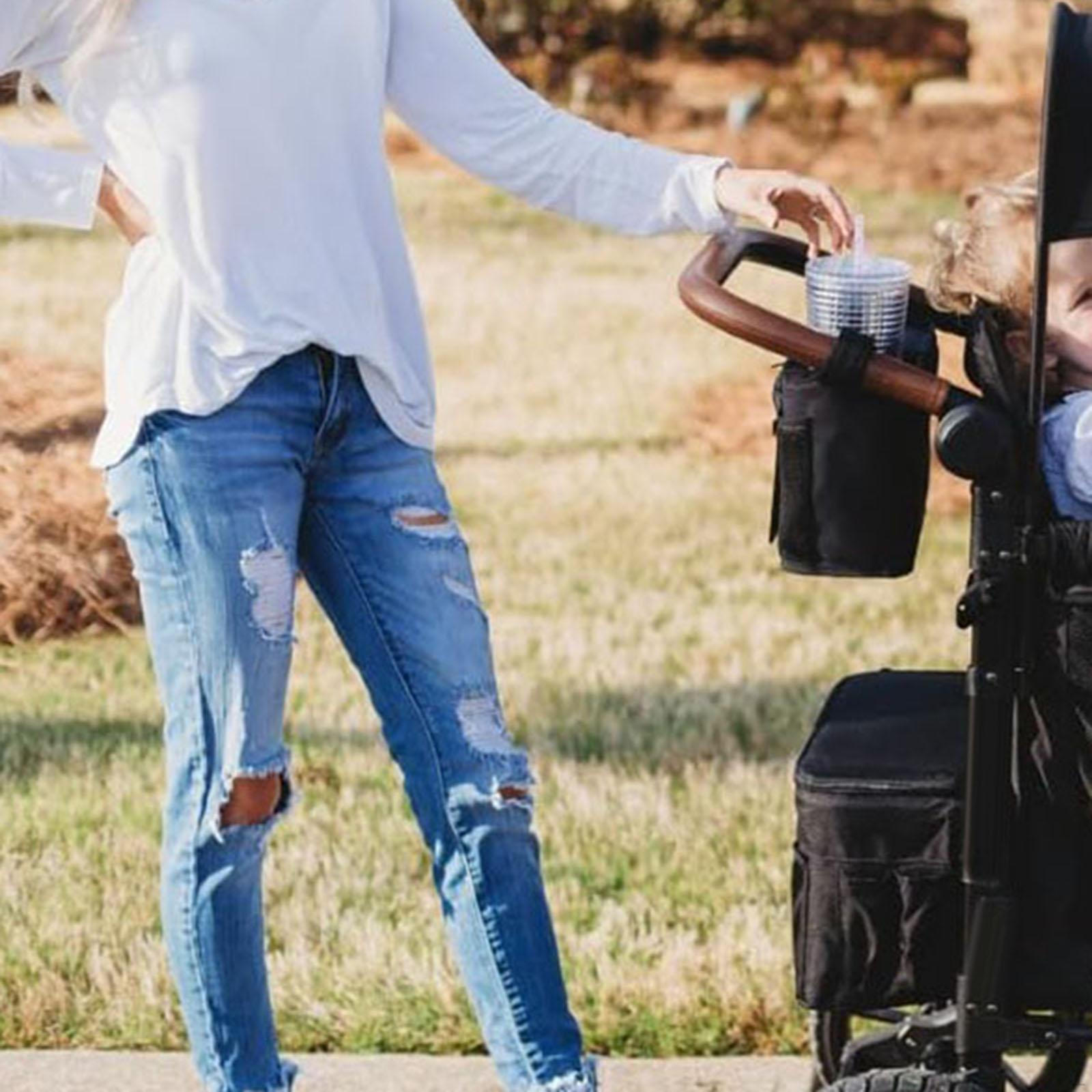 

Organizer Pouch with Pockets Multifunctional Mom Travel Cup Holder Outdoor Portable Carrying