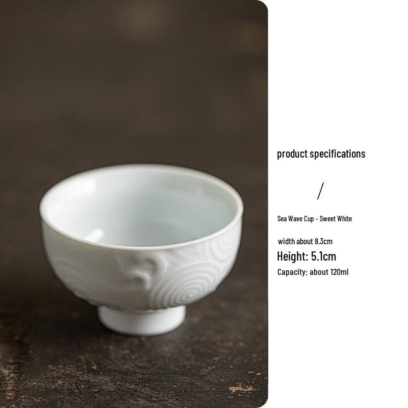 Ceramic Retro Master Cup: Personal Tea Brewing and Tasting Cup, Festive Wedding Red Design