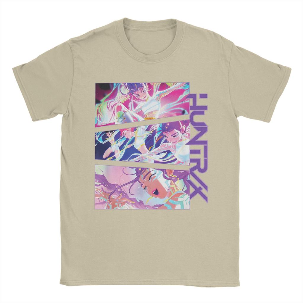 HUNTRIX Girls KPop Demon Hunters T Shirt Men Cotton Vintage T-Shirts O Neck Tees Short Sleeve Clothing Gift Idea