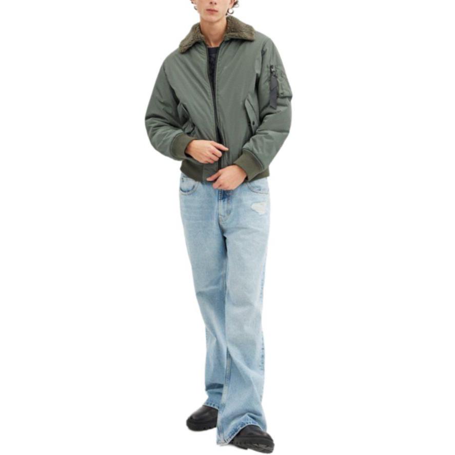 Coach Color Block Zipper Long Sleeve Cotton Jacket Men jackets Vintage-Green CW687-XG2