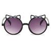 Children's Cartoon Sunshade UV Protection Baby Sunglasses Little Cat Ears Decorative Round Frame Cute Sunglasses