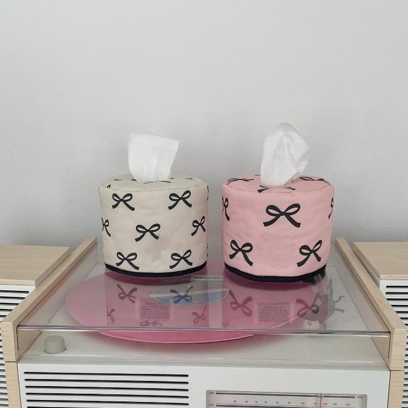 1pcs Bowknot Tissue Paper Storage Box Roll Paper Tissue Case Holder Car NapkinTissue Box Living Room Table Decor Home Organizer