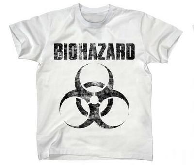 BIOHAZARD Cd Cvr BLACK CLASSIC LOGO Official WHITE SHIRT LG New Urban State Mata Unisex T-Shirt
