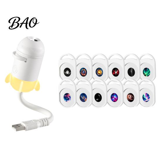 Soft Eye Protecting Light USB Star Projector Night Light, Starry Sky Lamp with Film Slides, Touch Dimming Holiday Decoration & Timer, Flexible