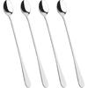 4 Pcs Stainless Steel Cocktail Stirring Spoons 9 Inch Coffee Stirrers Ice Tea Spoon Stainless Steel Cocktail Stirring Spoons