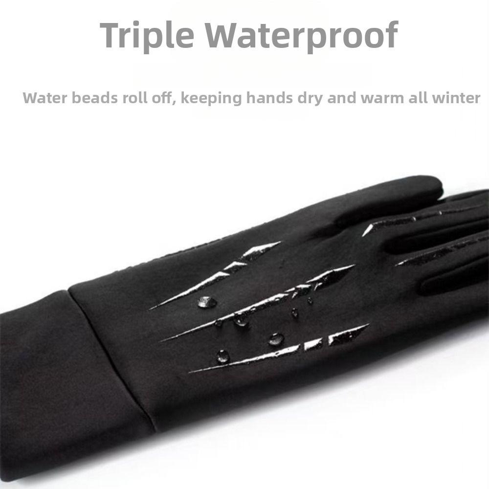 Anti-Slip Winter Cycling Gloves Warm Riding Protective Mittens Portable Cold-proof Gloves  Fishing