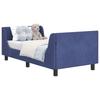 Children S Bed Frame with Headboard Police Blue 80 X 160 Cm Velvet