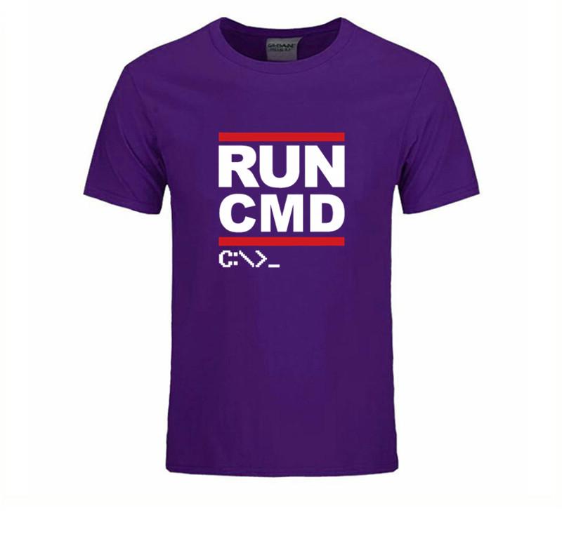 Run Cmd Programmer T Shirt Great Youth Rude T Shirts Round Collar Short Sleeve T Shirts