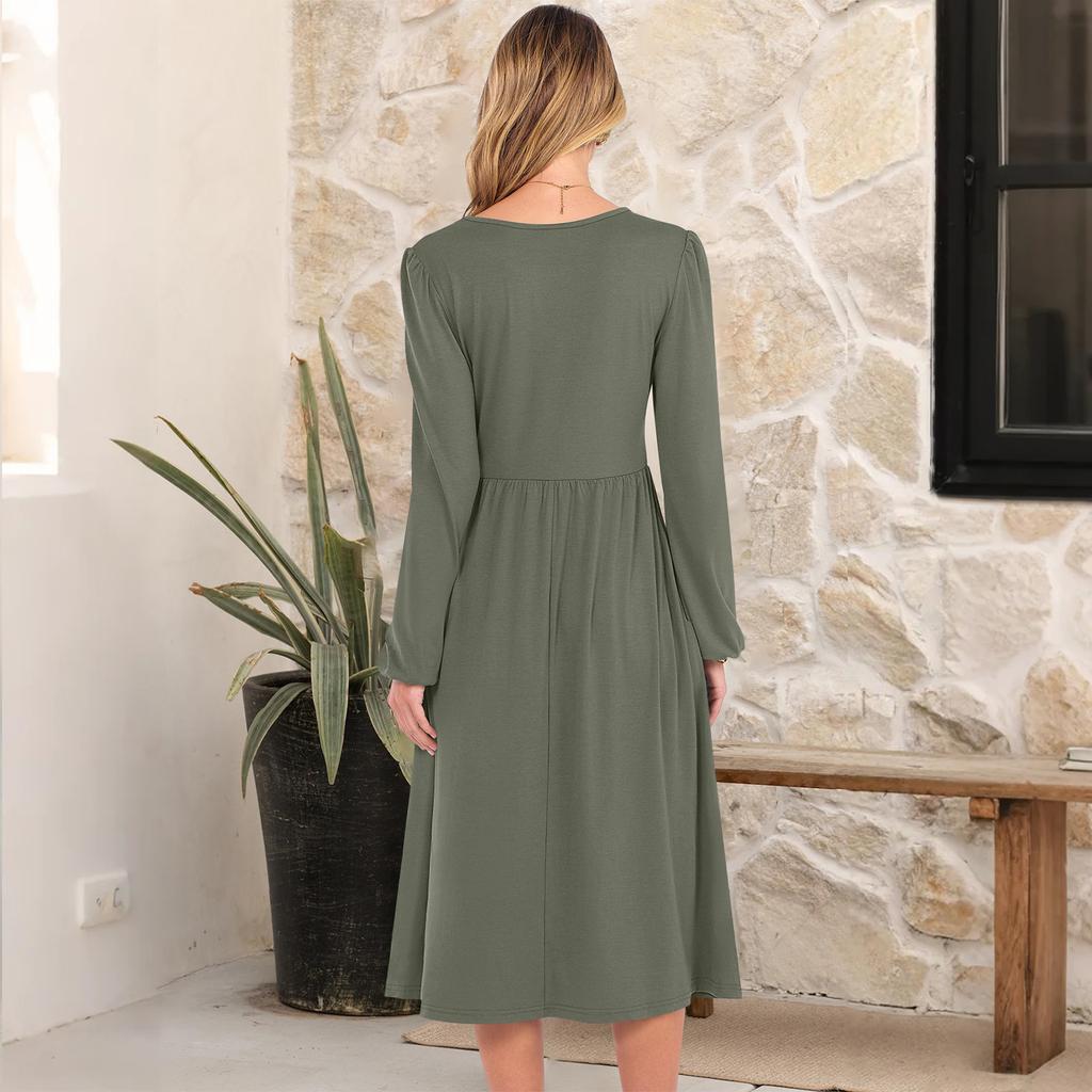 Women's Fashionable Loose Round Neck Dress
