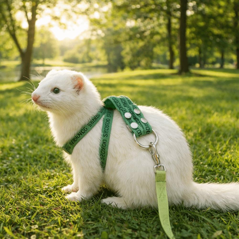 Soft Guinea Pig Harness Escape Proof Ferret Harness Leash Rabbit Towing Rope  Outdoor Walking