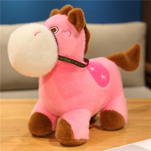 

Rainbow Pony Cartoon Doll Plush Toy Sleeping Pillow Children S Soothing Doll Doll Birthday Gift 23cm розовый