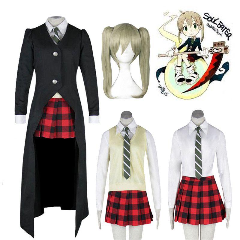 Elegant Soul Eater Maka Costume And Wig For Halloween And Anime Parties