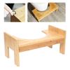 Bamboo Toilet Stool Poop Stool Portable Squat Bench Potty Stool for Adults Kids, Non-Slip Toilet Squatting Stool Poop Seat