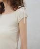 ITOV SEOUL Shirred Boat Neck T-Shirt Cm