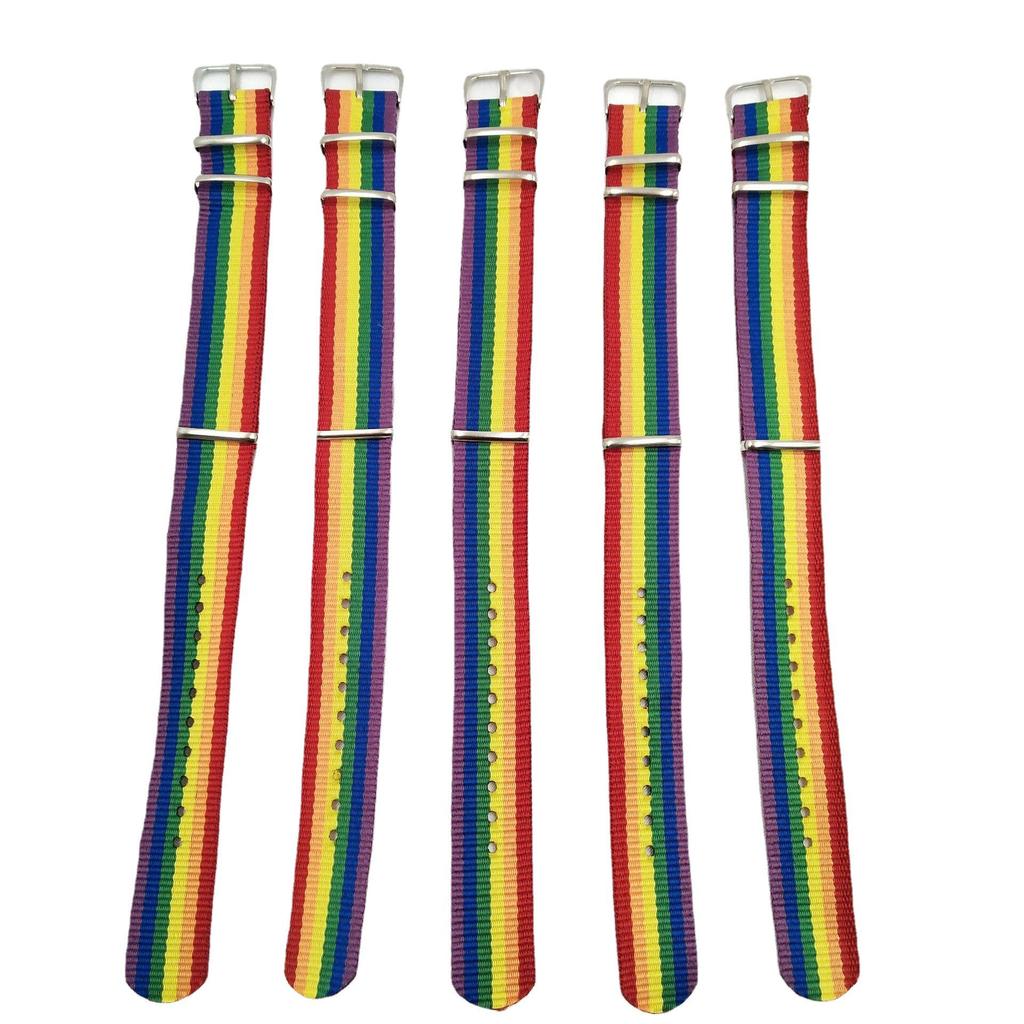 Pulseira Margarida Arco-Íris: Pulseira de Nylon Tecido Colorida para Homens e Mulheres