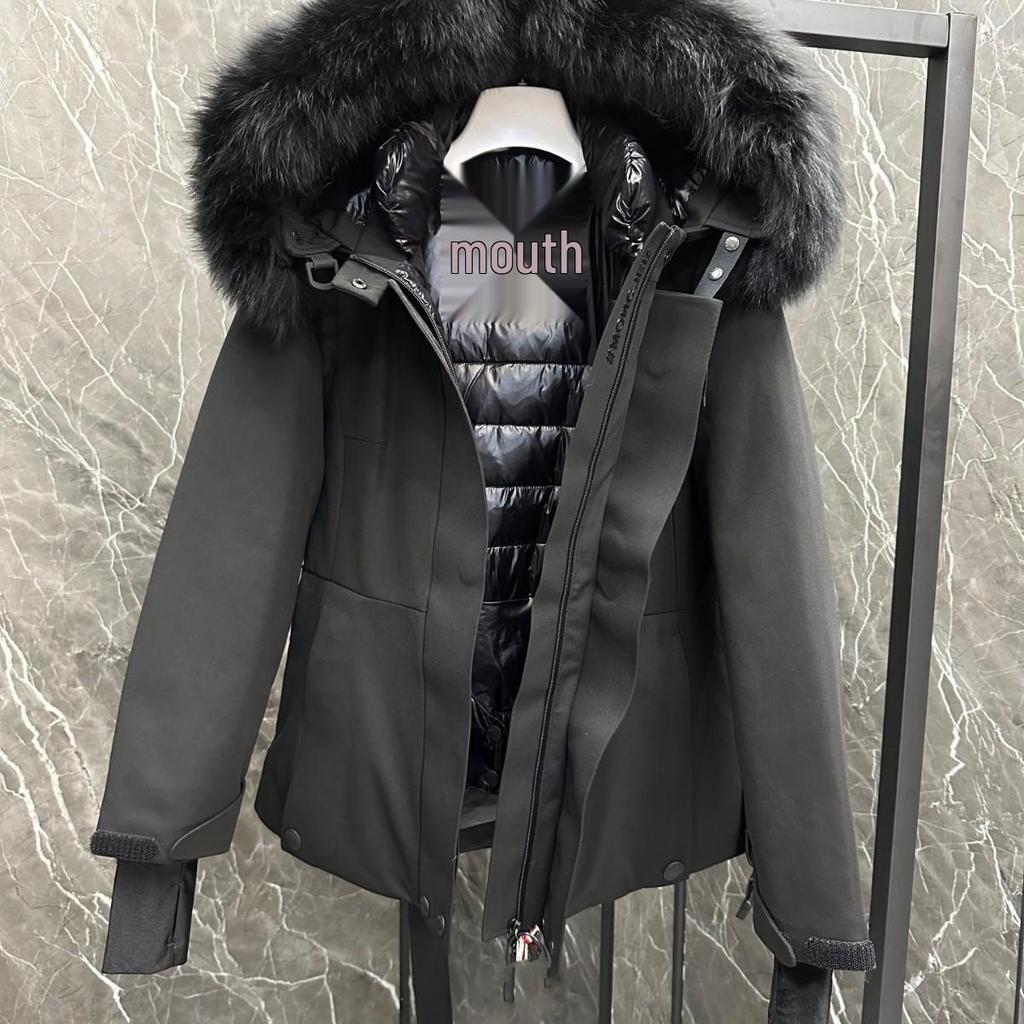 Dujia Women's Fur Collar Slimming Ski Down Jacket - Waterproof and Warm Coat