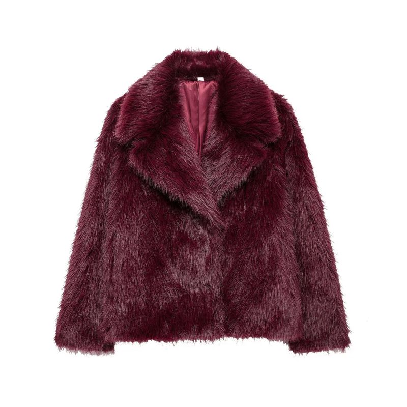 Kaslead New Arrival Women's Clothing Fashion Style Stylish Simple and Versatile Artificial Fur Effect Outwear 4360246