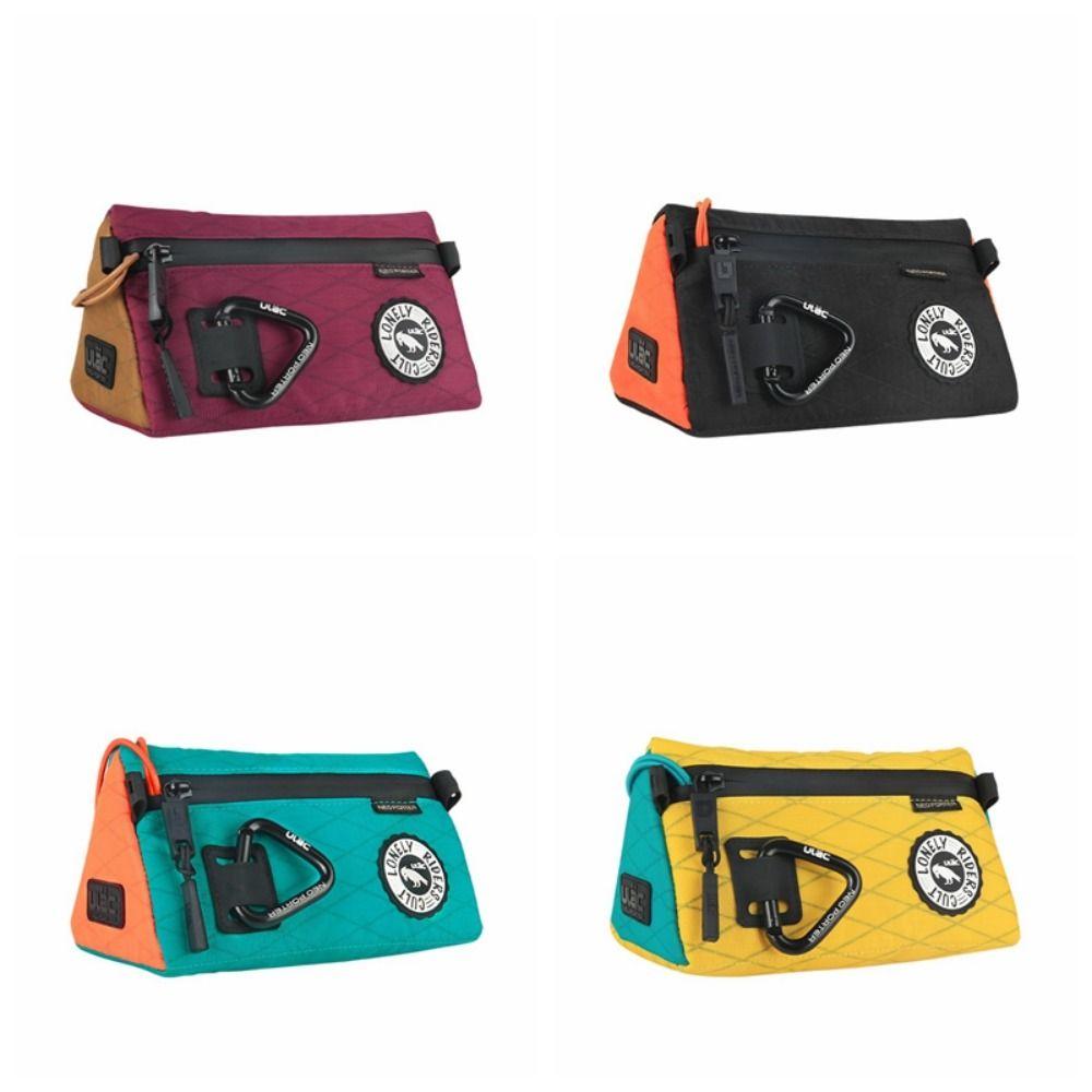 Large Capacity Bike Front Frame Bag Canvas Bike Triangle Head Bag  Mountain Road Bike
