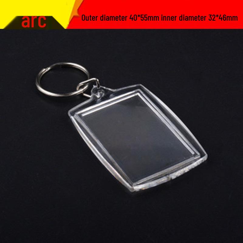 Double-Sided Transparent Acrylic Keychain: 1-inch & 2-inch Blank Photo Frame Pendant