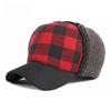 Buffalo Plaid Trapper Baseball Cap Winter Warm Fleece Lined Earflap Hat Aviator Bomber Cap for Men Women