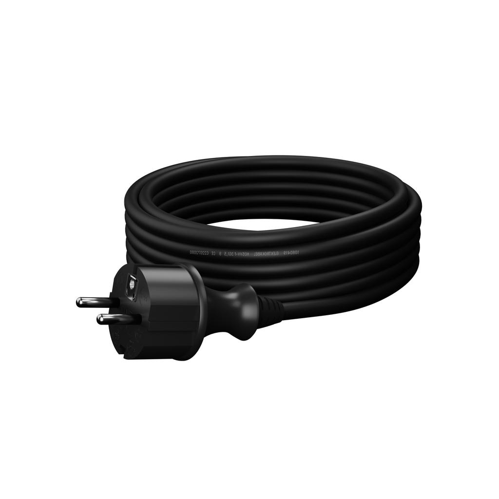 Kabel Zasilający Przewód Z Wtyczką Prostą 5M 3X1,5Mm2 16A Ip44 Czarny