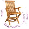vidaXL Klappstühle, 4 Stück, Massivholz Teakholz