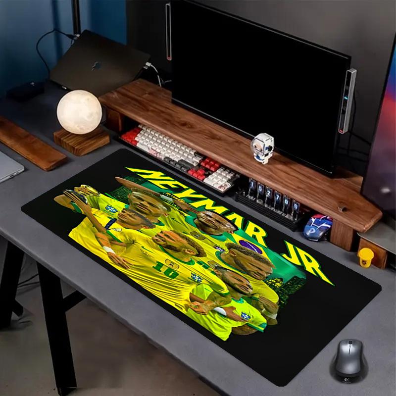 Neymar Jr Print Mouse Pad, Anti‑Slip Desktop keyboard Mat, for PC Laptop Gaming Working Daily Use, Cool Festival Surprise Gift