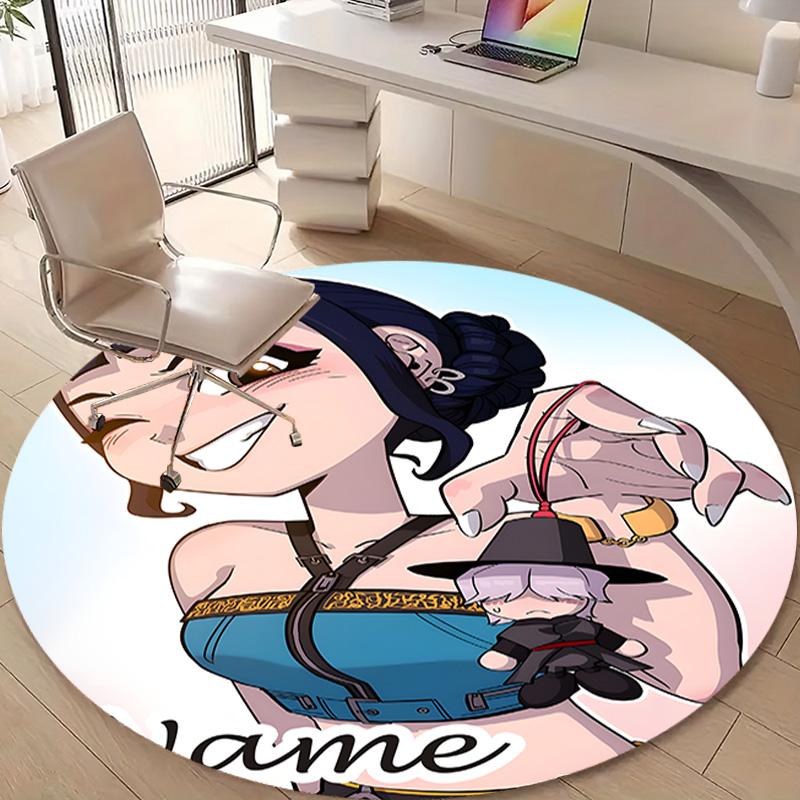 Personalized K-KPop Demon Hunters Round Chair Office Rug - Perfect for Mat, Office Chair & More - Ideal Gift for Birthdays and Holidays