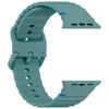 GlacierX Silicone Colored Buckle Pastel Teal Smartwatch Strap for Apple Watch 42/44/45/49mm Turquoise