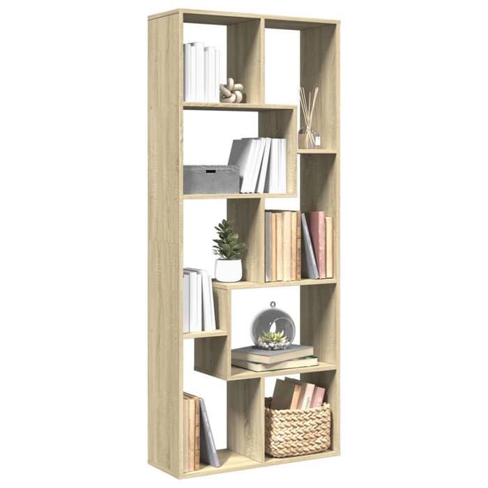 VidaXL Étagère séparatrice de pièce chêne sonoma 67x25x161,5 cm, étagère, étagère à livres, étagère de rangement, 858077