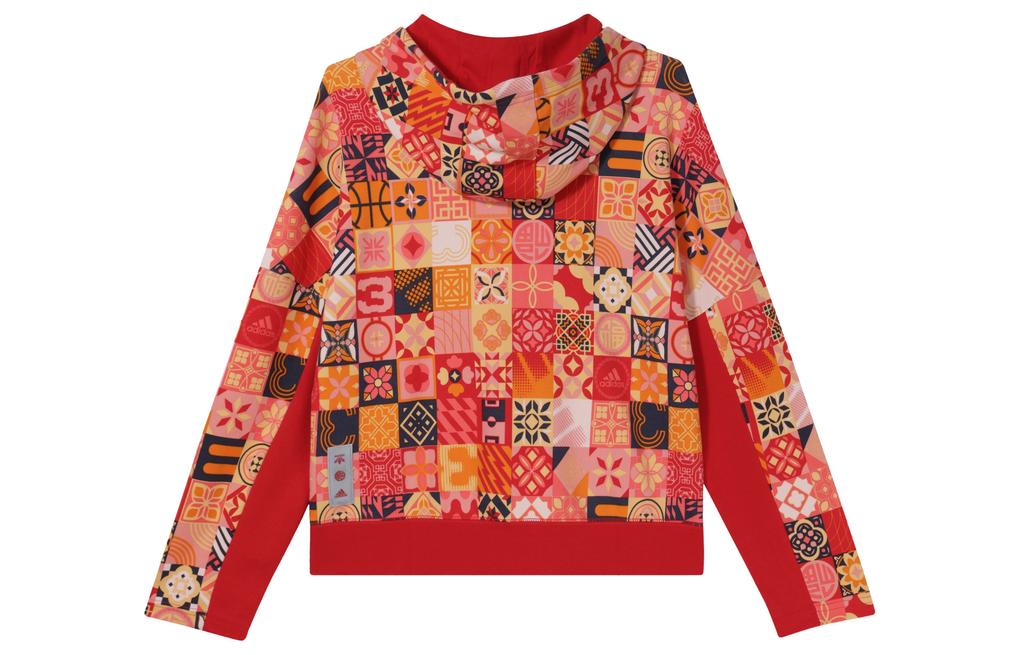 Adidas CNY Sweatshirts Women's Red Hooded Moderate Regular HI3262