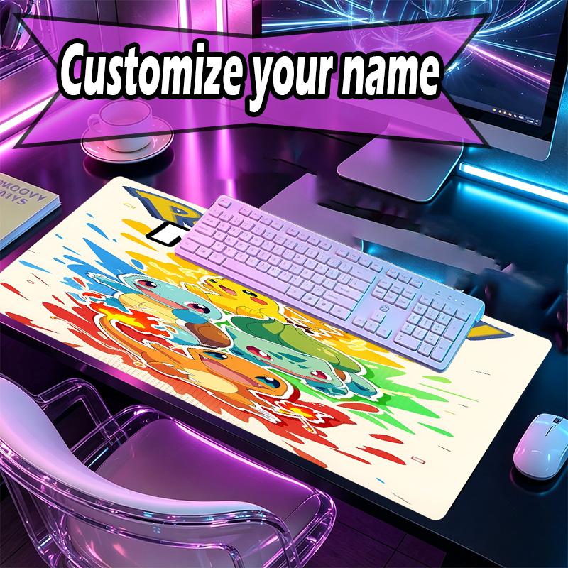 Özel İsim Kişiselleştirilmiş Anime Desenli Mouse Pad, Dizüstü Bilgisayar Masa Matı, Ev için Dekoratif Masa Matı Klavye Altlığı Hediye
